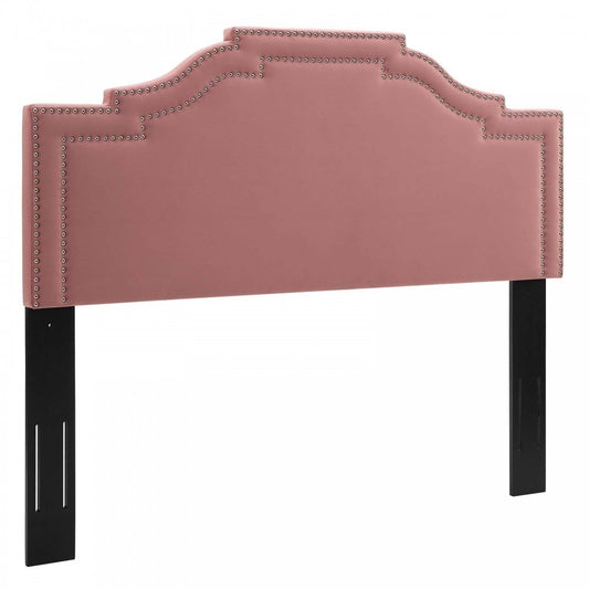 Lucia Full/Queen Performance Velvet Headboard, Dusty Rose