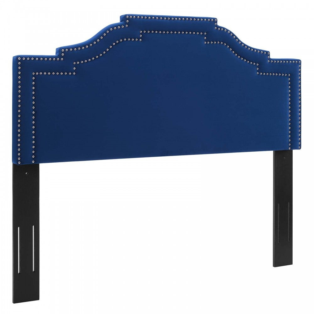 Lucia Full/Queen Performance Velvet Headboard, Navy