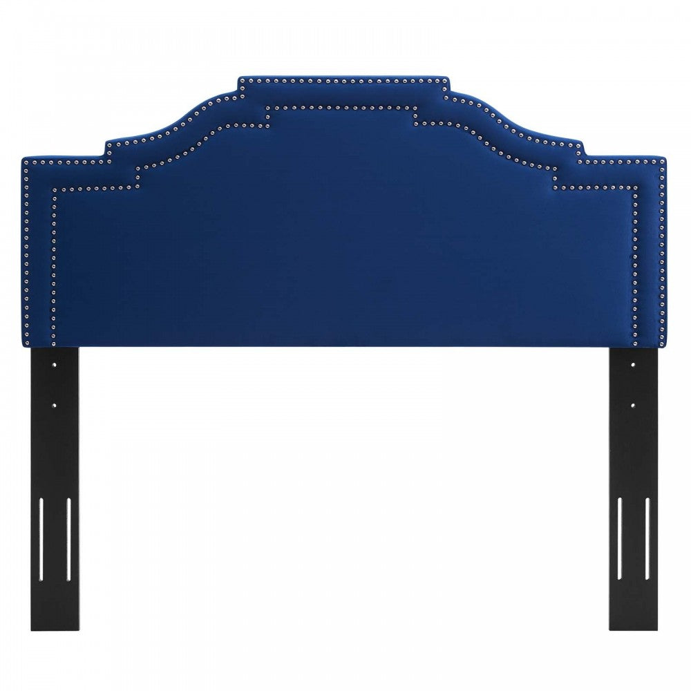 Lucia Full/Queen Performance Velvet Headboard, Navy