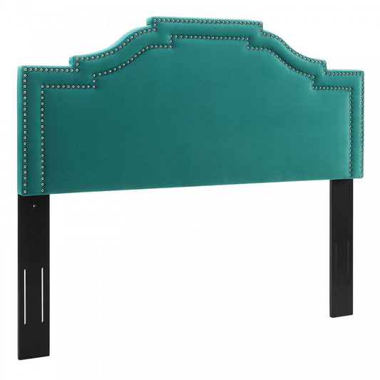 Lucia Full/Queen Performance Velvet Headboard, Teal