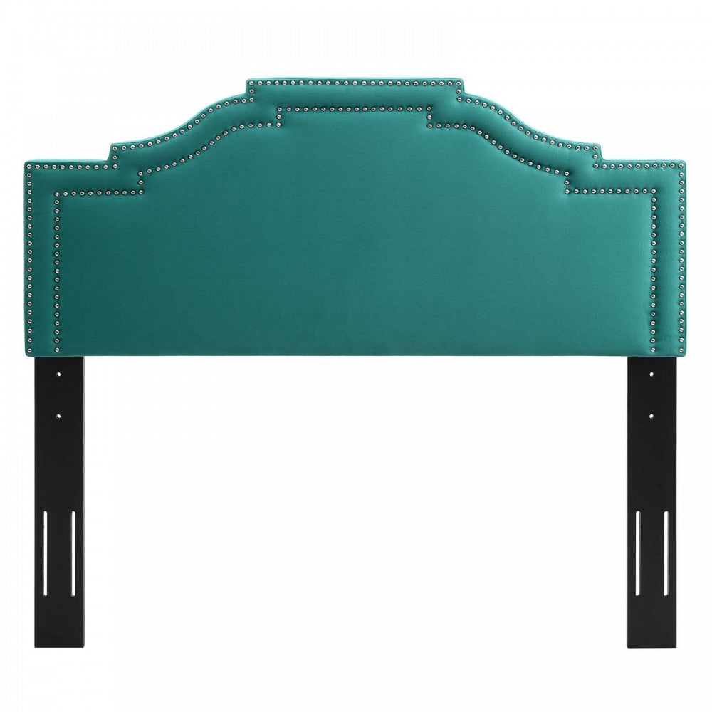 Lucia Full/Queen Performance Velvet Headboard, Teal