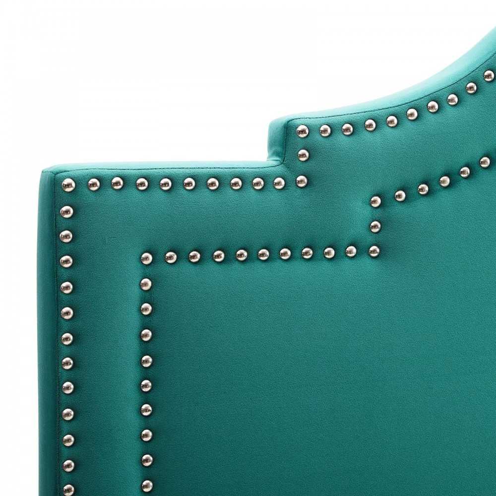 Lucia Full/Queen Performance Velvet Headboard, Teal