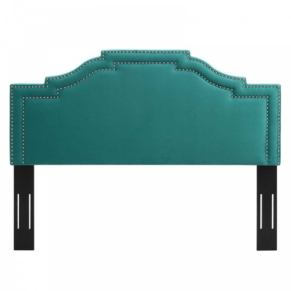 Lucia Full/Queen Performance Velvet Headboard, Teal