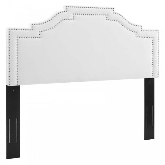 Lucia Full/Queen Performance Velvet Headboard, White