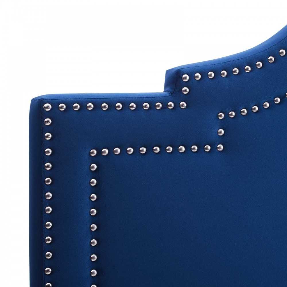 Lucia King/California King Performance Velvet Headboard, Navy