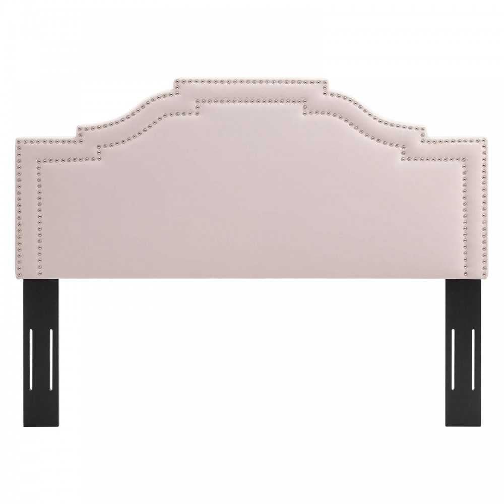 Lucia Twin Performance Velvet Headboard, Pink