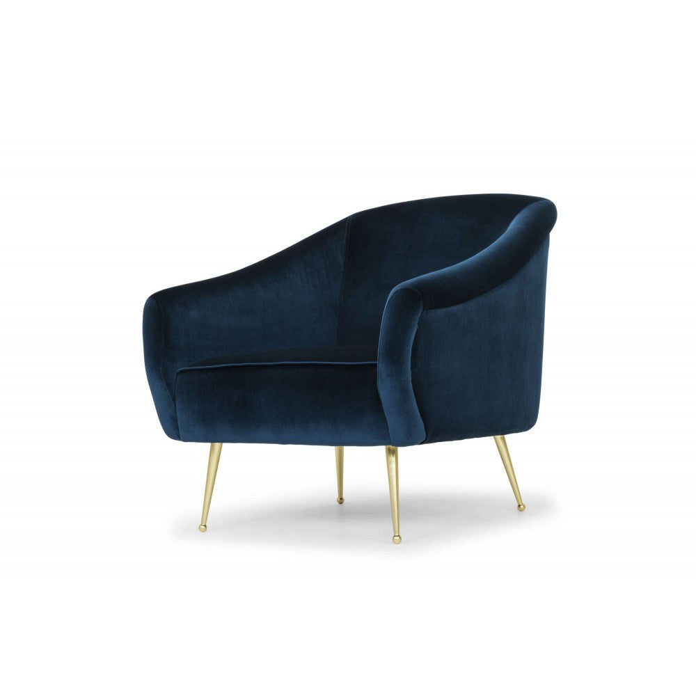 Lucie Midnight Blue Fabric Occasional Chair