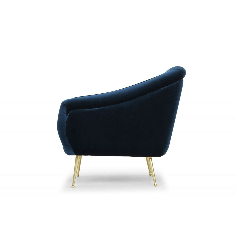 Lucie Midnight Blue Fabric Occasional Chair