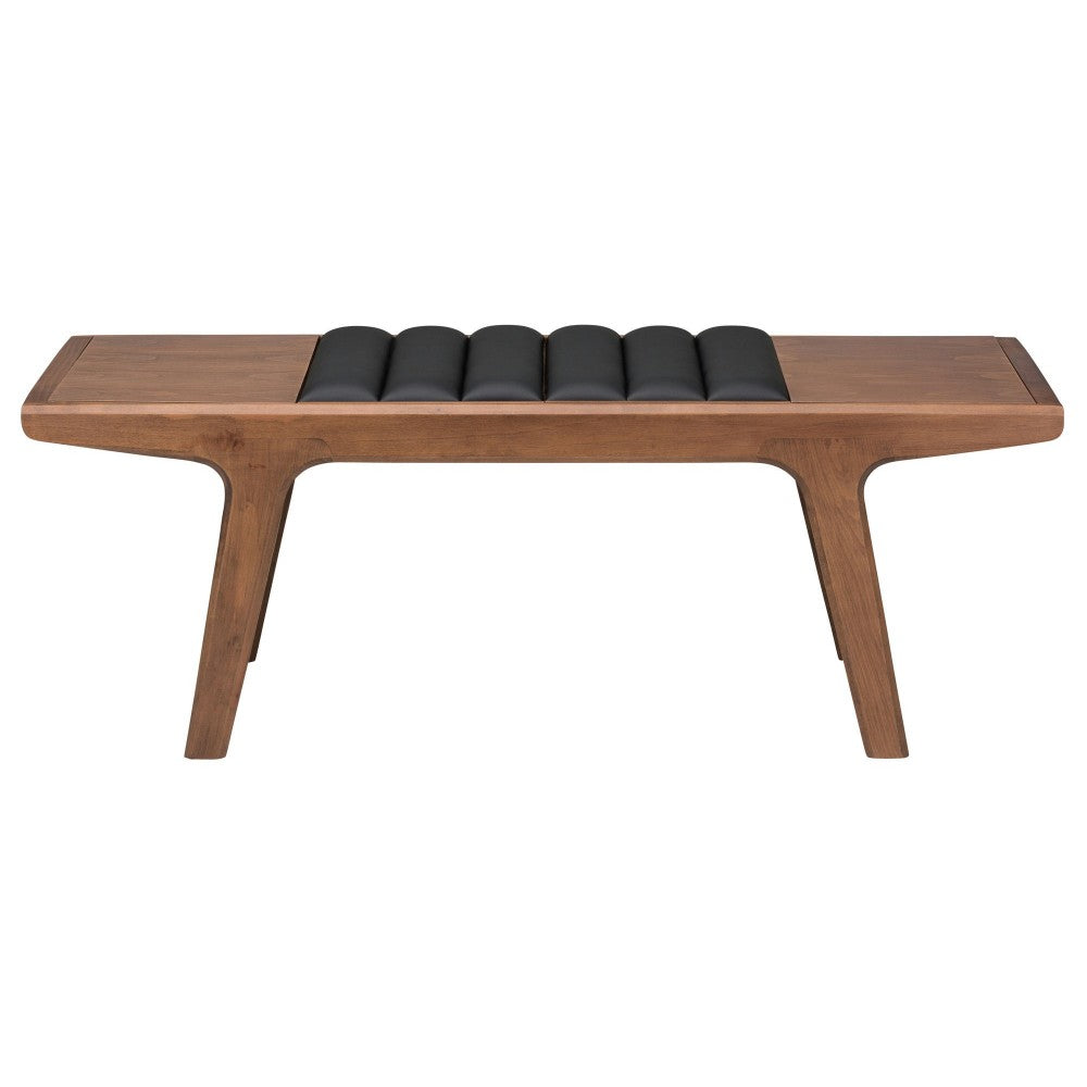 Lucien Black Naugahyde Occasional Bench, HGEM773