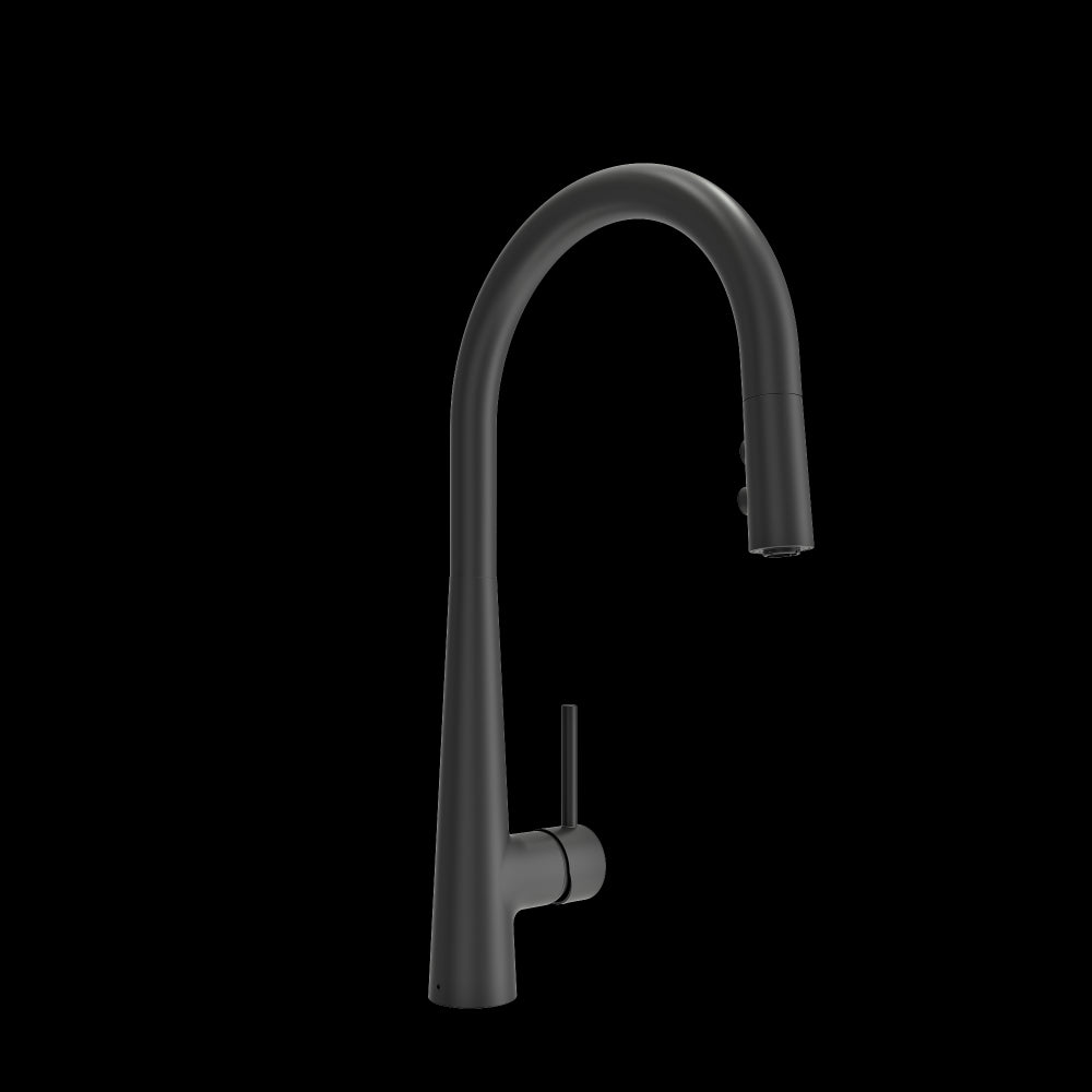 Lugano 2.0 Pull-Down Kitchen Faucet in Matte Black
