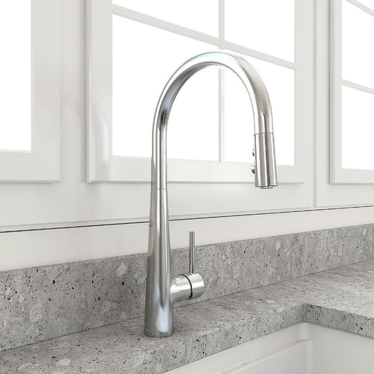 Lugano 2.0 Pull-Down Kitchen Faucet in Stainless Steel