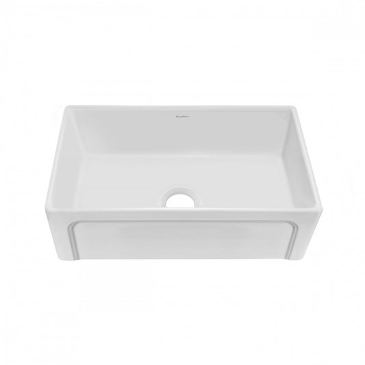 Lyon 30 x 18 Fireclay, Single Basin, Farmhouse Kitchen Sink in White