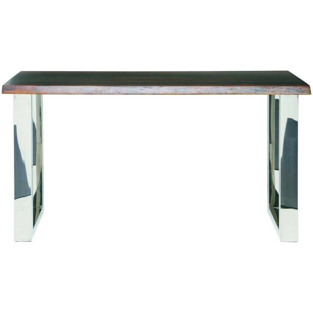 Lyon Seared Wood Console Table