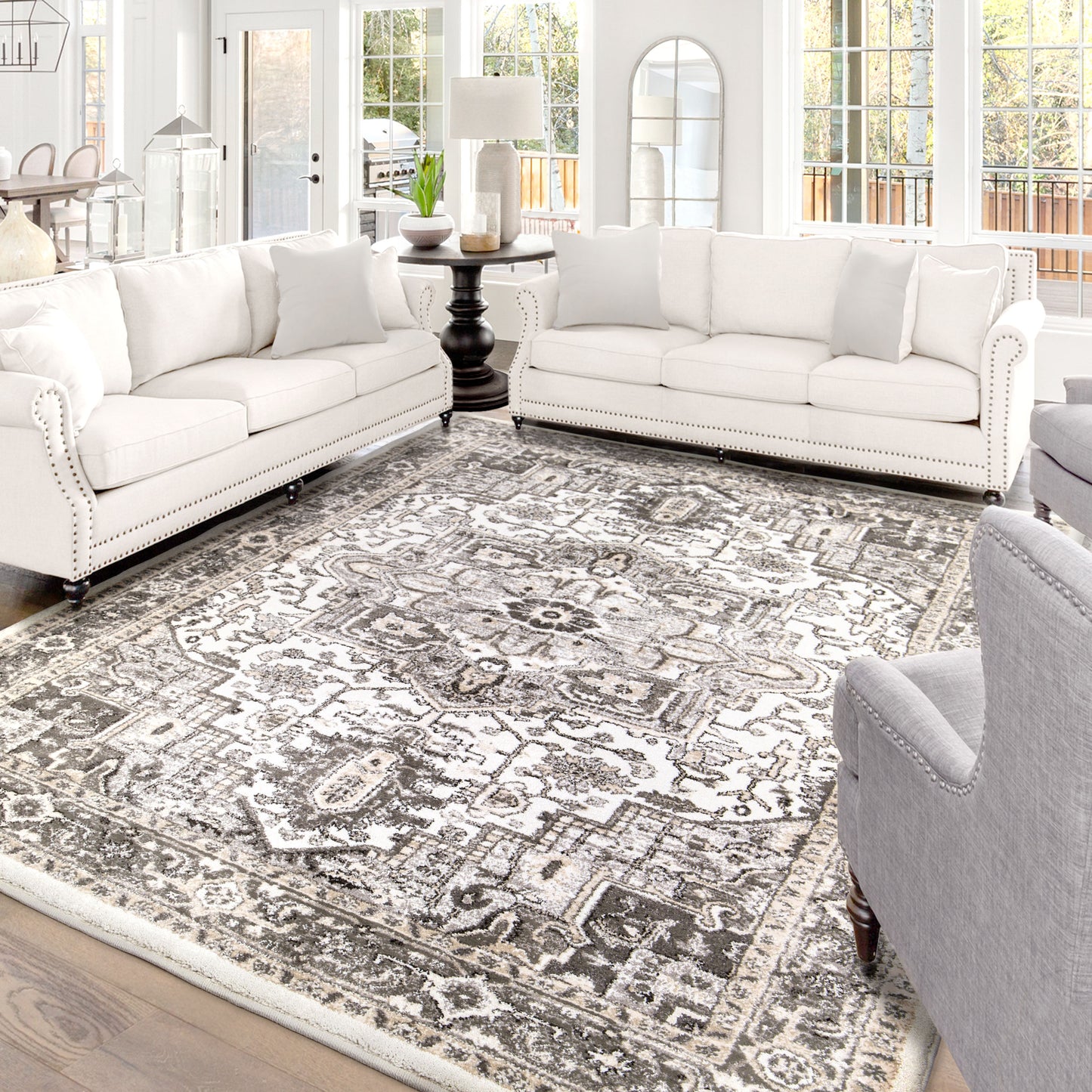 My Texas House by Orian Heriz Medallion Natural 94"X130"