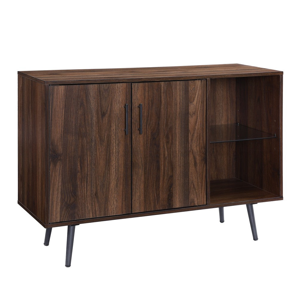 Mackay 44" Mid Century Modern TV Stand Buffet - Dark Walnut