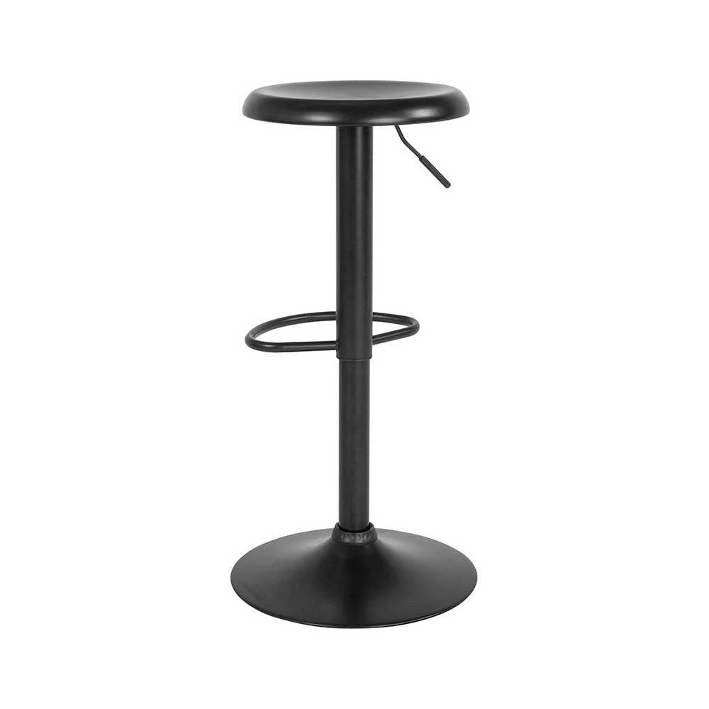 Madrid Series Adjustable Height Retro Barstool in Black Finish