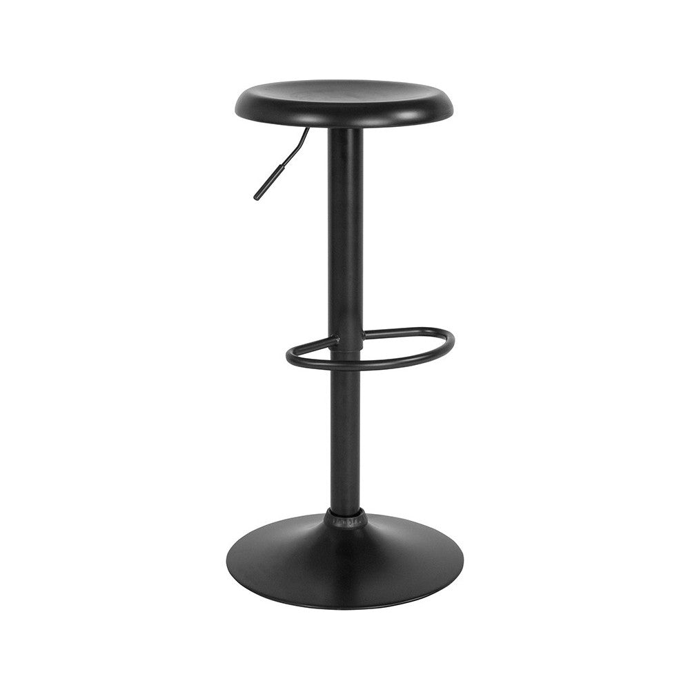 Madrid Series Adjustable Height Retro Barstool in Black Finish