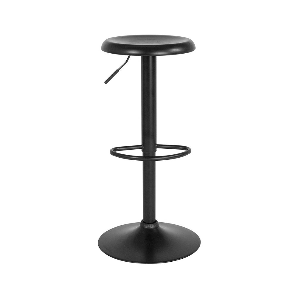 Madrid Series Adjustable Height Retro Barstool in Black Finish