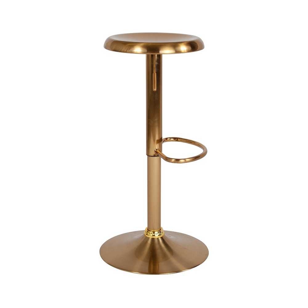 Madrid Series Adjustable Height Retro Barstool in Gold Finish