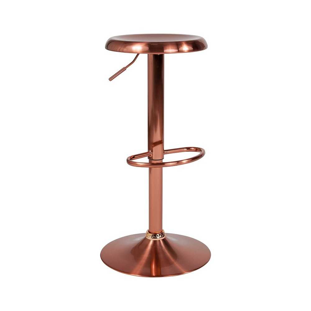 Madrid Series Adjustable Height Retro Barstool in Rose Gold Finish