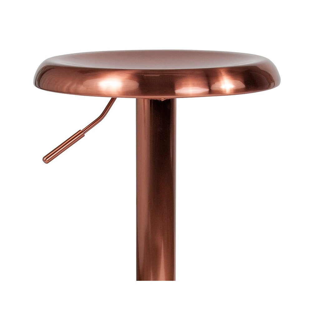 Madrid Series Adjustable Height Retro Barstool in Rose Gold Finish