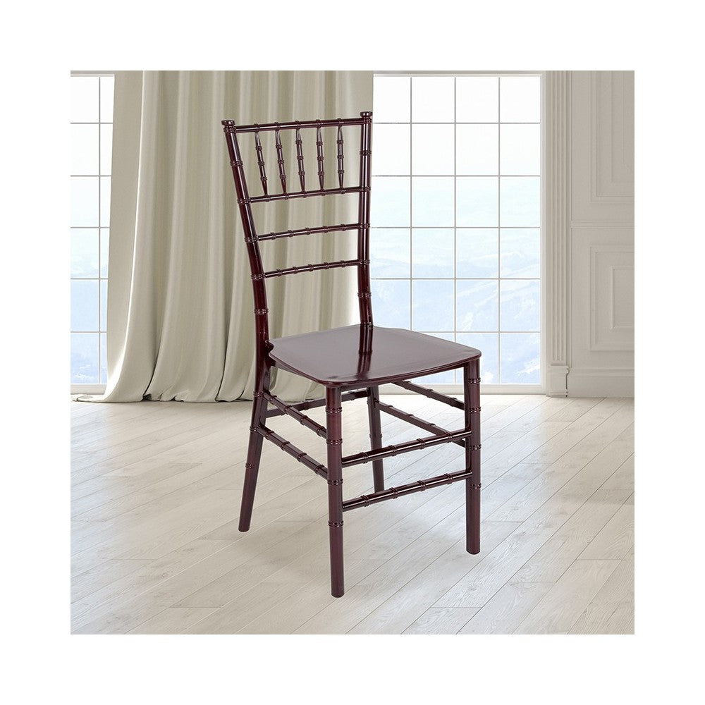 Mahogany Resin Stacking Chiavari Chair