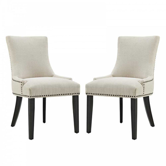 mar Dining Side Chair Fabric Set of 2, Beige
