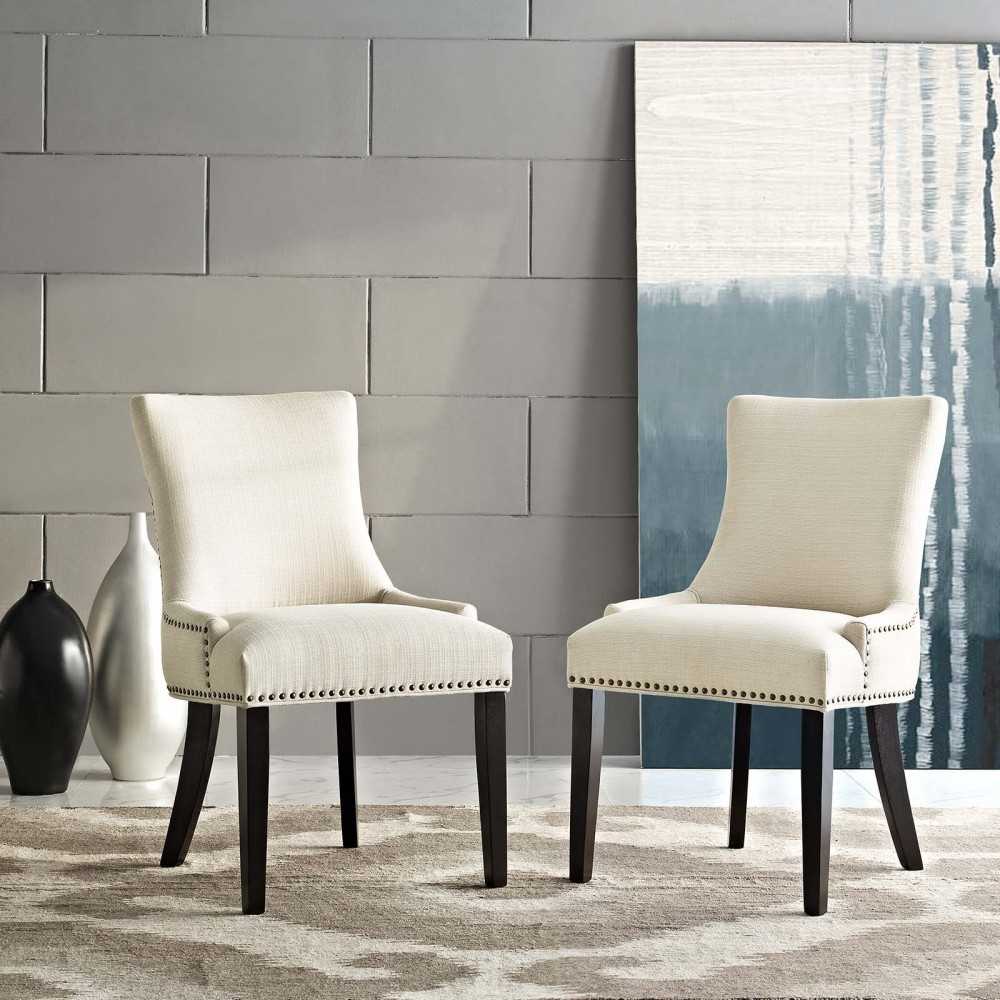 mar Dining Side Chair Fabric Set of 2, Beige