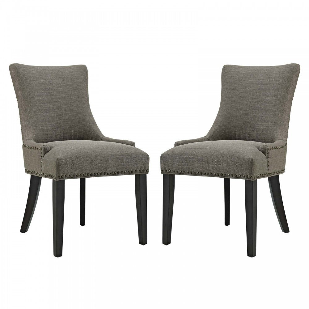 mar Dining Side Chair Fabric Set of 2, Granite
