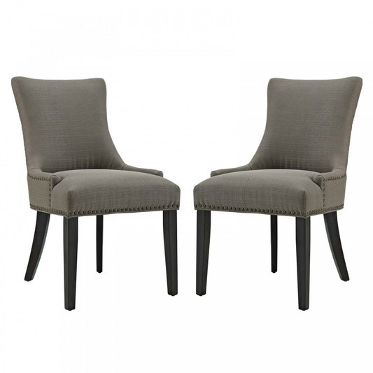 mar Dining Side Chair Fabric Set of 2, Granite