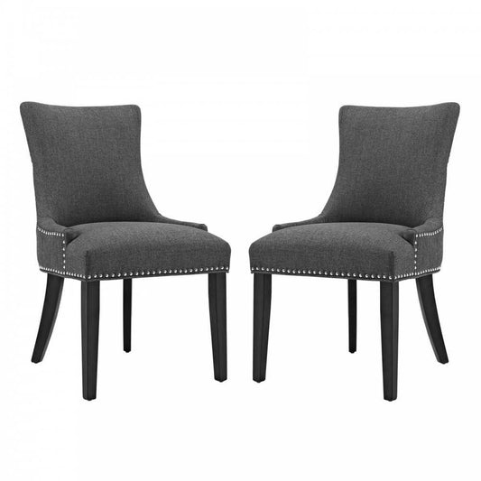 mar Dining Side Chair Fabric Set of 2, Gray