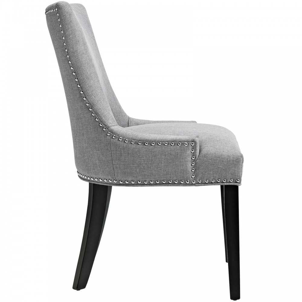 mar Dining Side Chair Fabric Set of 2, Light Gray
