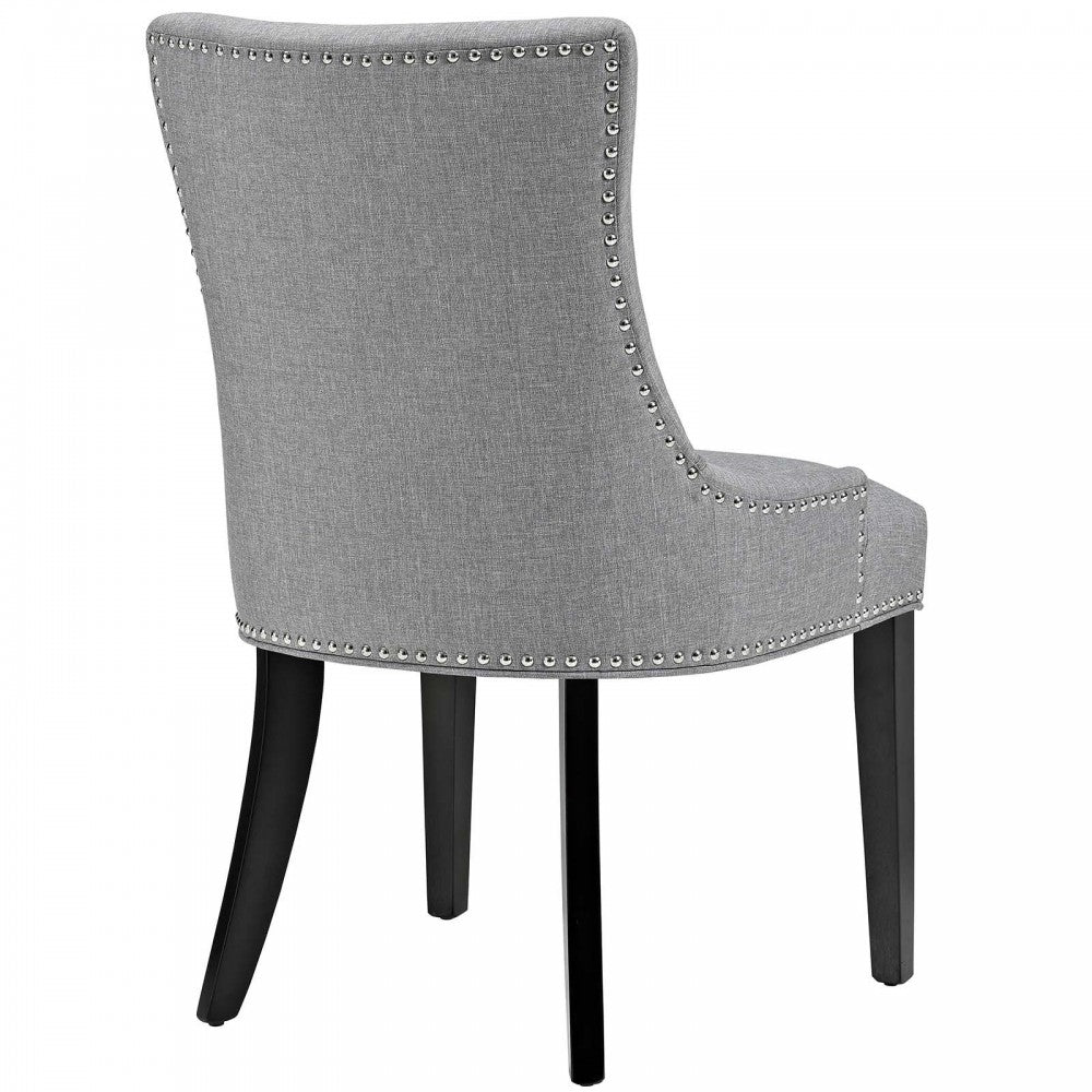 mar Dining Side Chair Fabric Set of 2, Light Gray