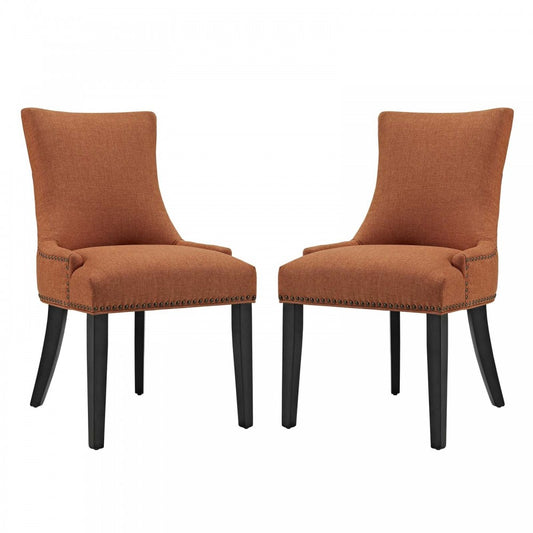 mar Dining Side Chair Fabric Set of 2, Orange