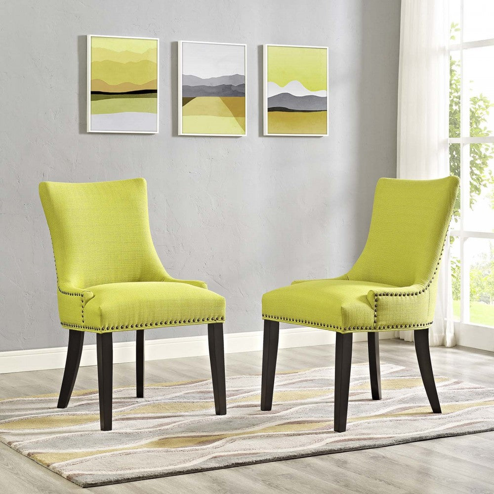 mar Dining Side Chair Fabric Set of 2, Wheatgrass