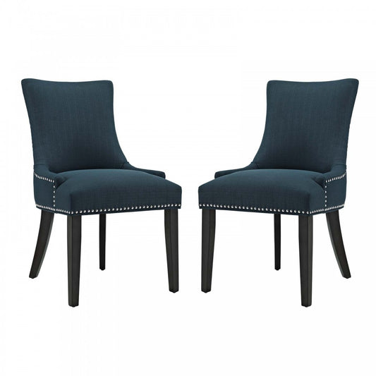 mar Dining Side Chair Fabric Set of 2, Azure