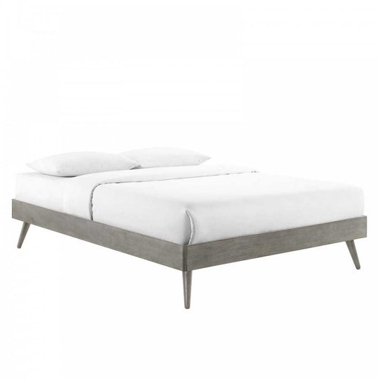 Margo Full Wood Platform Bed Frame, Gray