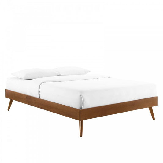 Margo Full Wood Platform Bed Frame, Walnut