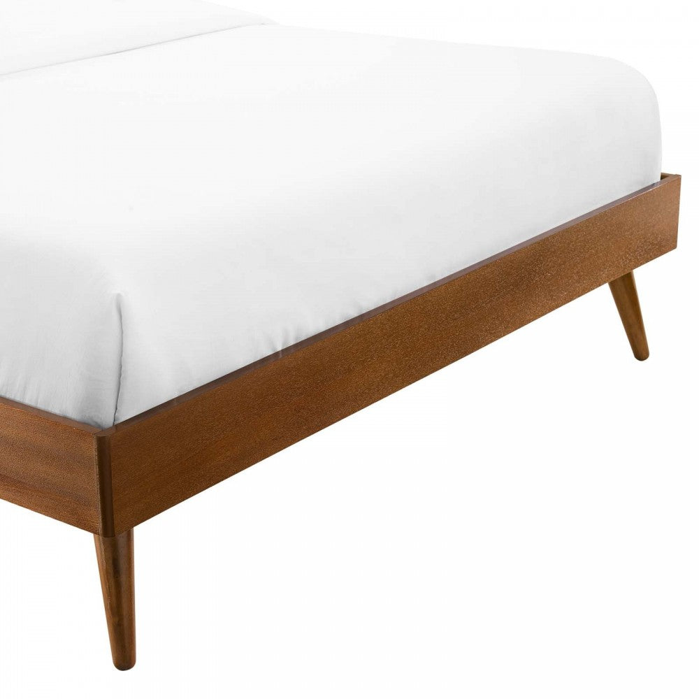 Margo Full Wood Platform Bed Frame, Walnut