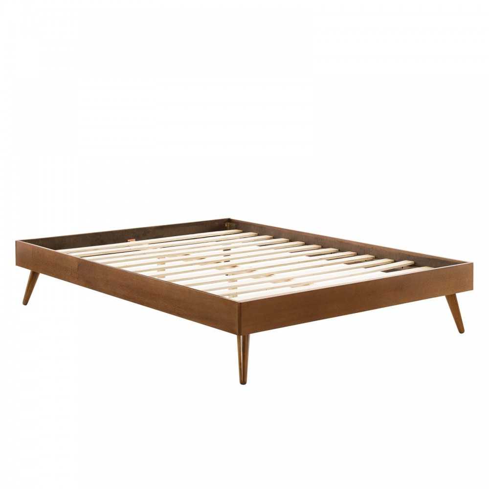 Margo Full Wood Platform Bed Frame, Walnut