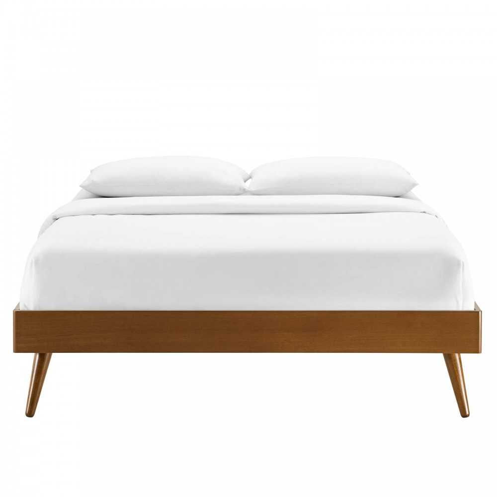 Margo Full Wood Platform Bed Frame, Walnut