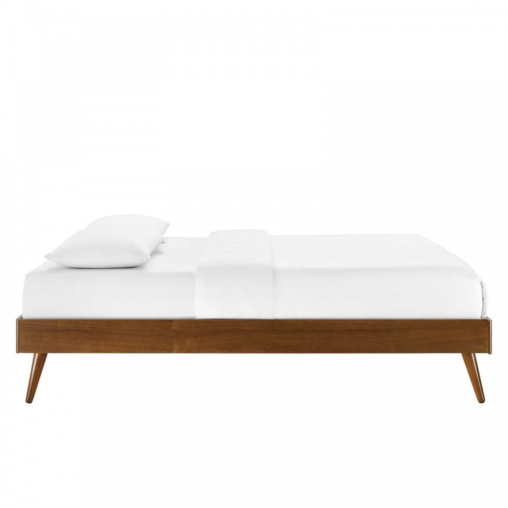 Margo Full Wood Platform Bed Frame, Walnut