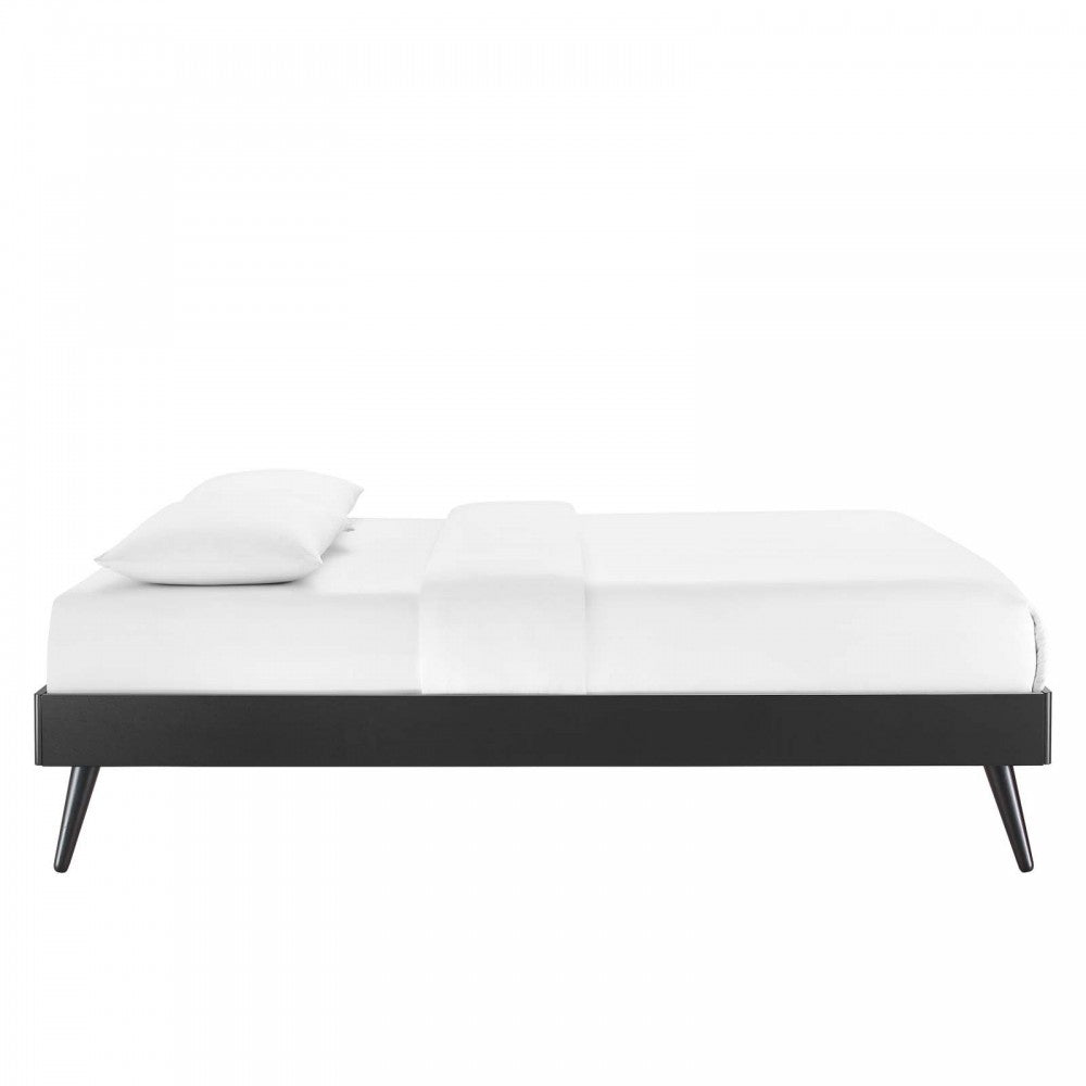 Margo Full Wood Platform Bed Frame, Black