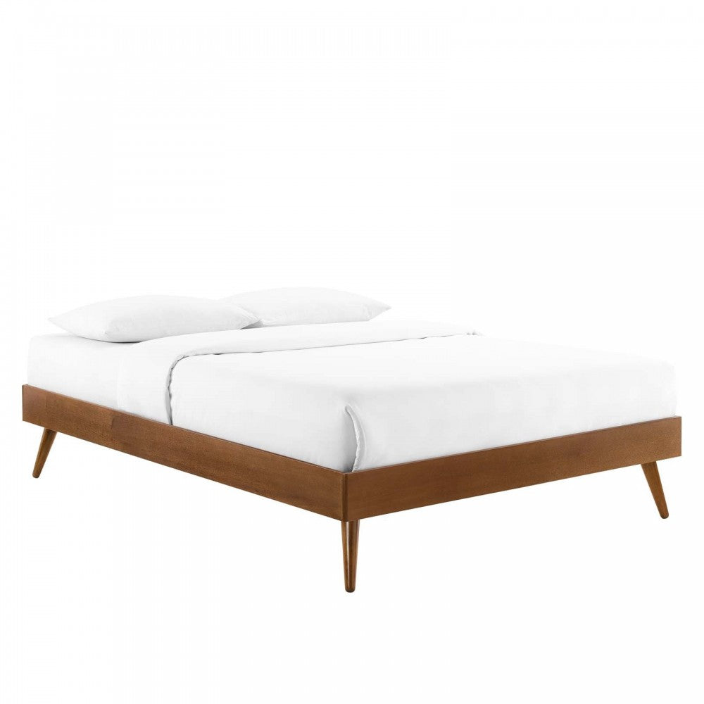 Margo King Wood Platform Bed Frame, Walnut