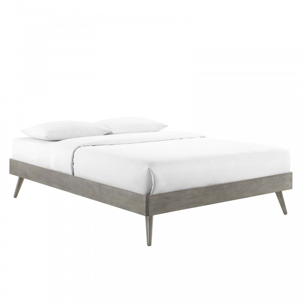 Margo Queen Wood Platform Bed Frame, Gray