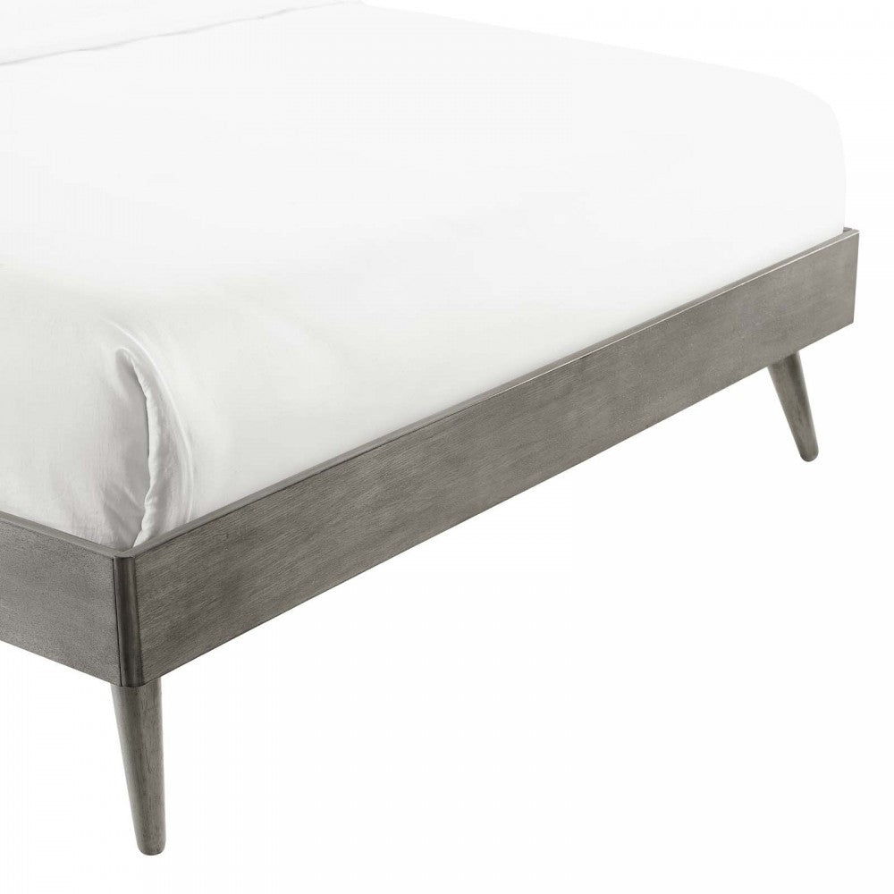 Margo Queen Wood Platform Bed Frame, Gray