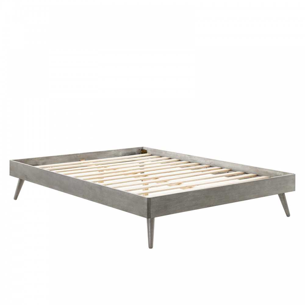 Margo Queen Wood Platform Bed Frame, Gray