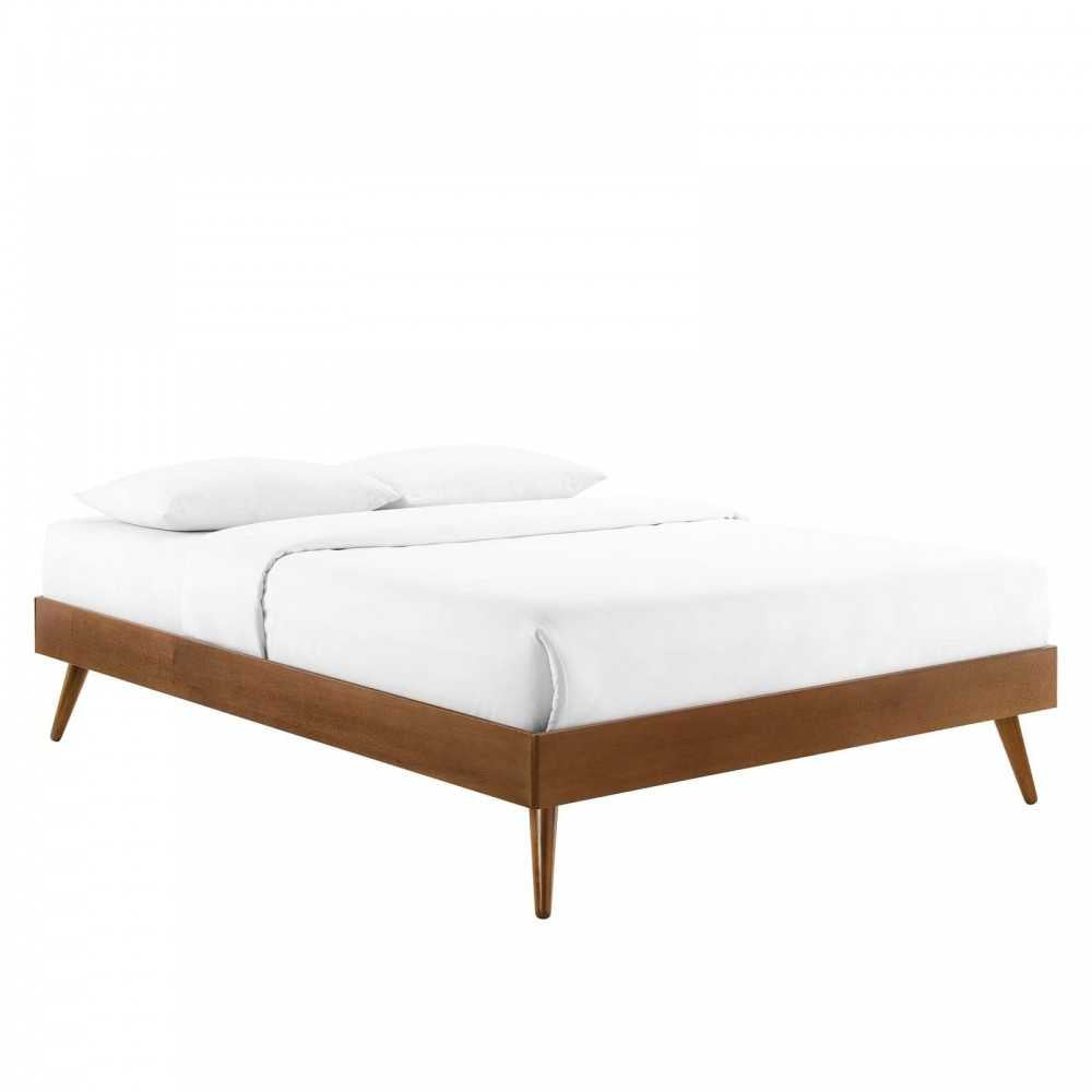 Margo Queen Wood Platform Bed Frame, Walnut