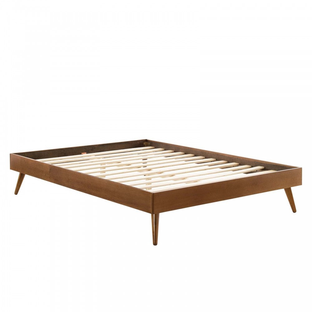 Margo Queen Wood Platform Bed Frame, Walnut