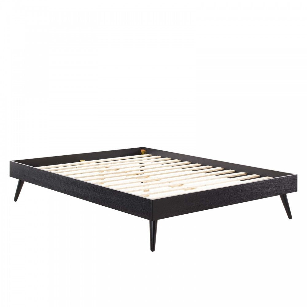 Margo Queen Wood Platform Bed Frame, Black